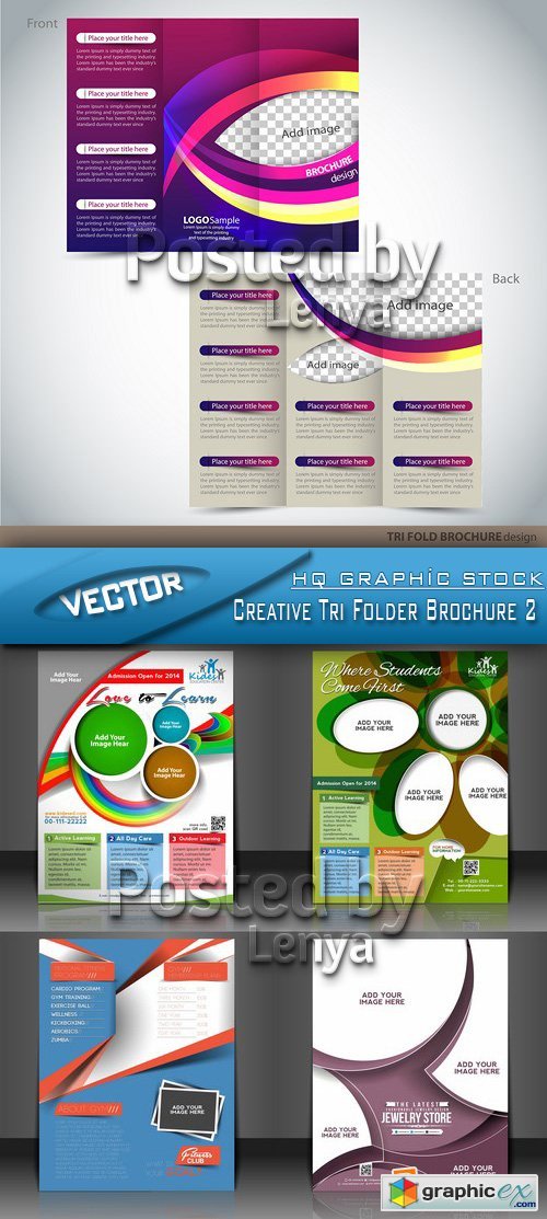 Stock Vector - Creative Tri Folder Brochure 2
