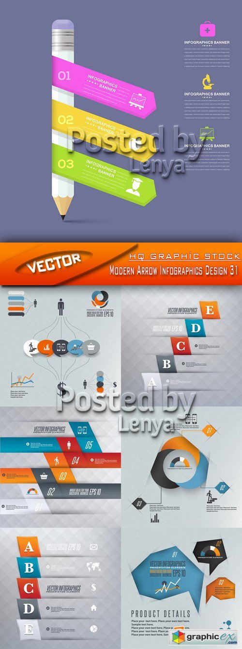 Stock Vector - Modern Arrow Infographics Design 31