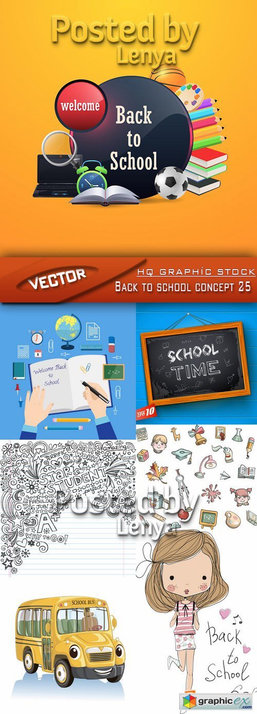 Stock Vector - Back to school concept 25