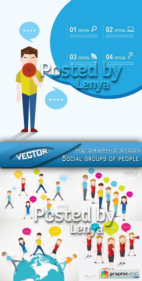 Stock Vector - Social groups of people
