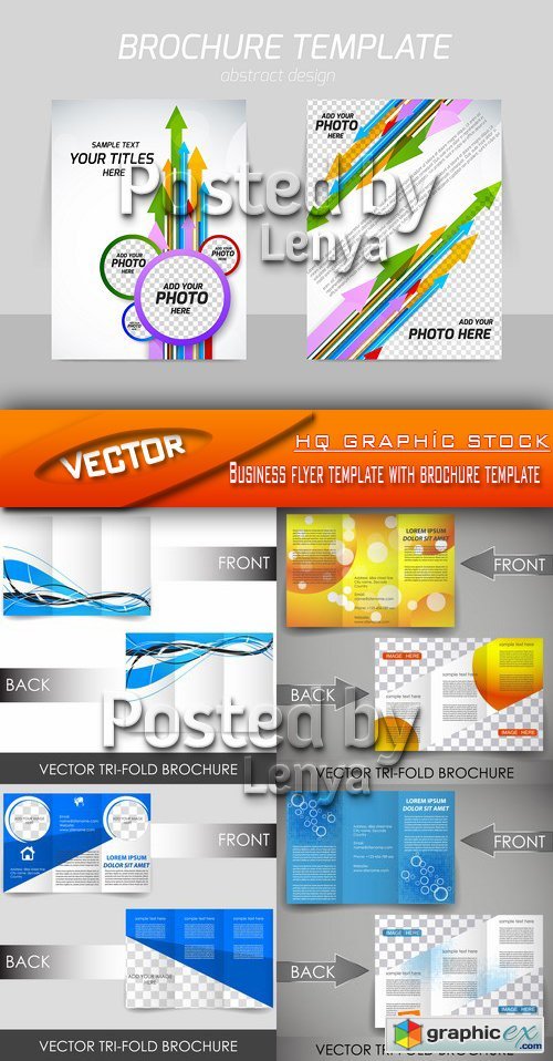 Stock Vector - Business flyer template with brochure template