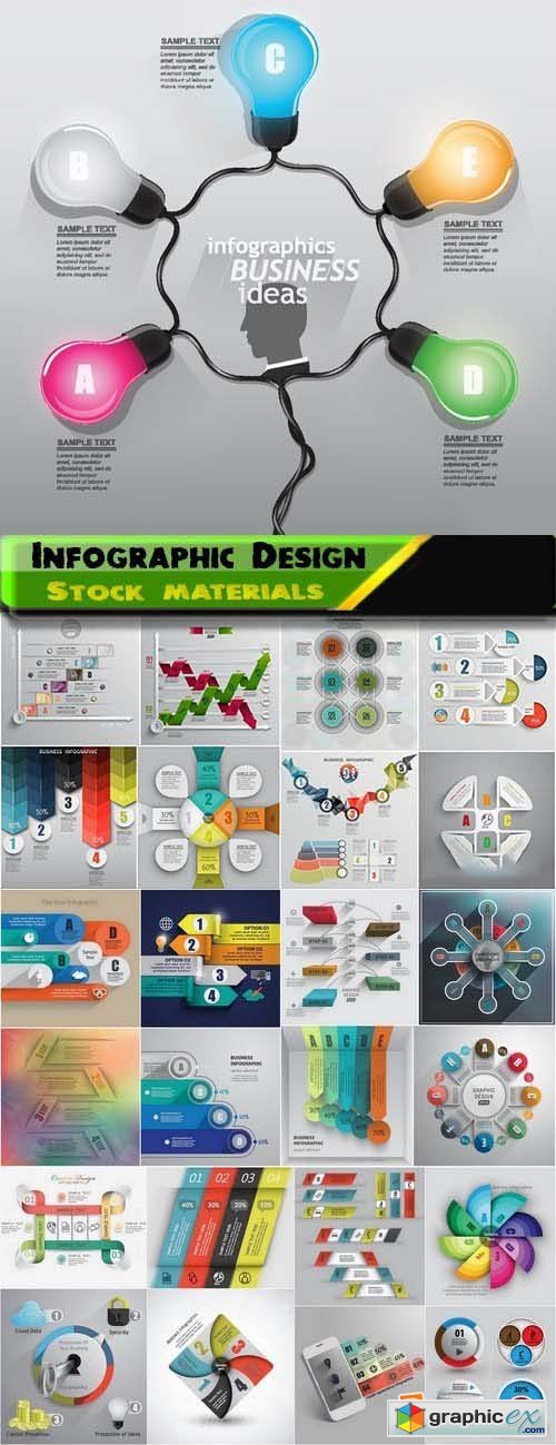 Infographic Design Elements in vector set from stock 75 25xEPS