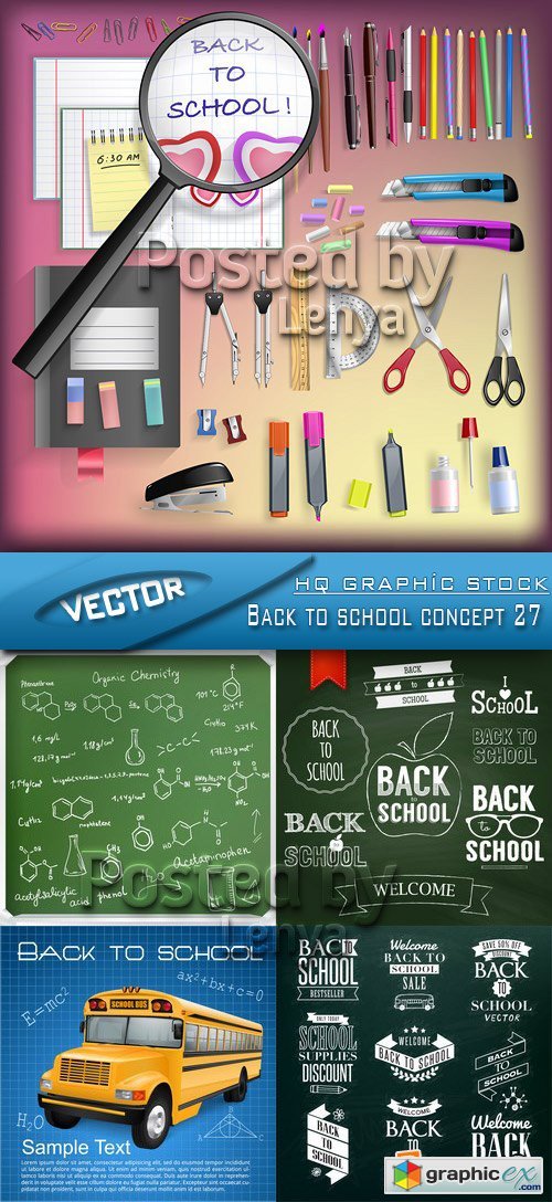 Stock Vector - Back to school concept 27