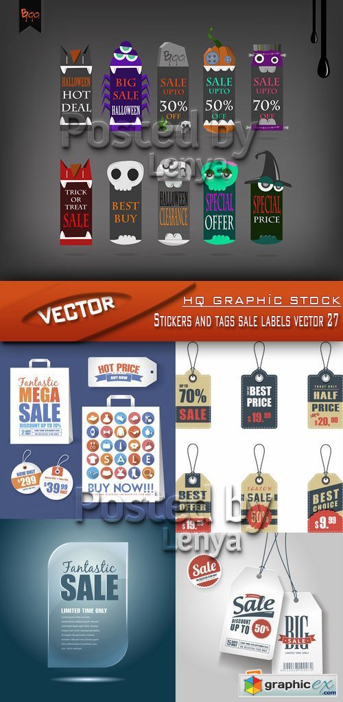 Stock Vector - Stickers and tags sale labels vector 27