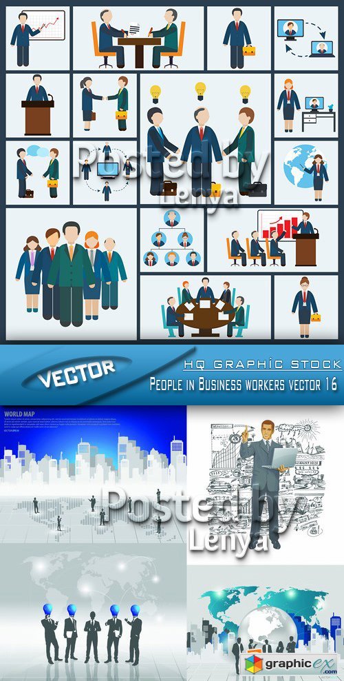 Stock Vector - People in Business workers vector 16