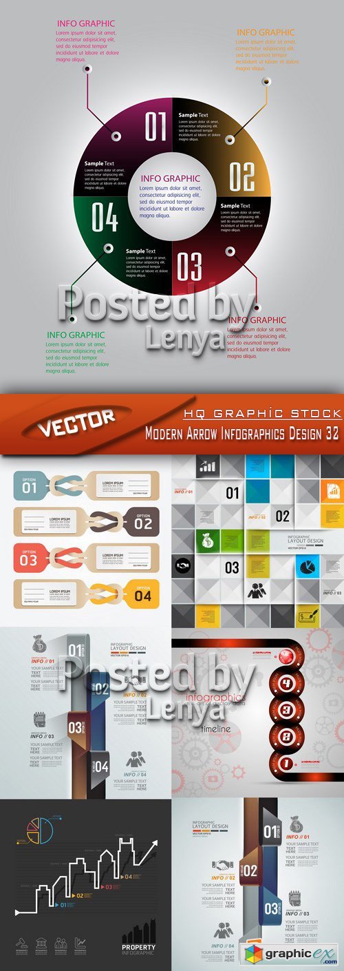 Stock Vector - Modern Arrow Infographics Design 32