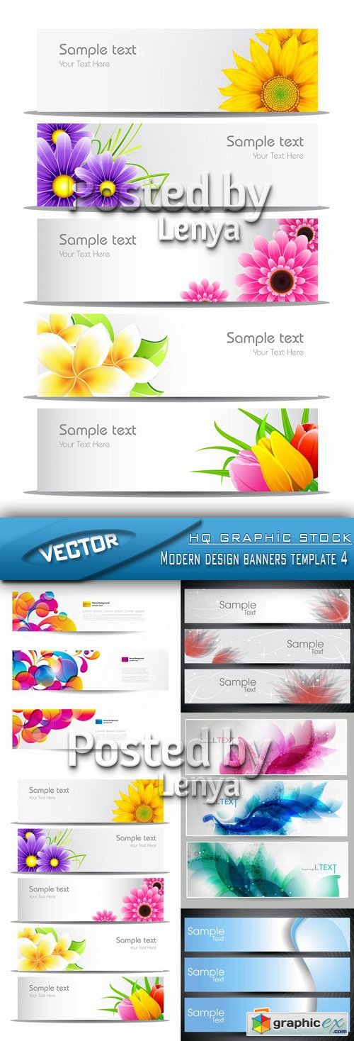 Stock Vector - Modern design banners template 4