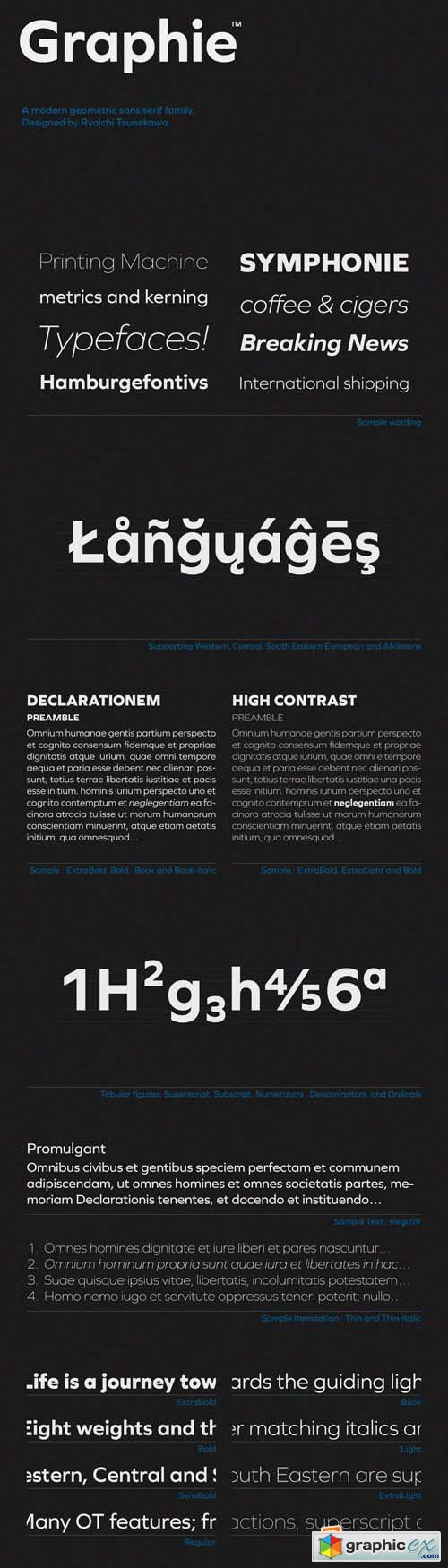 Graphie Font Family - 16 Fonts for $300