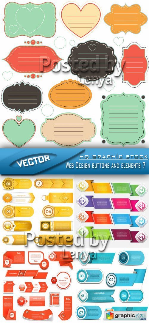 Stock Vector - Web Design buttons and elements 7