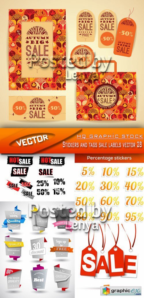 Stock Vector - Stickers and tags sale labels vector 28