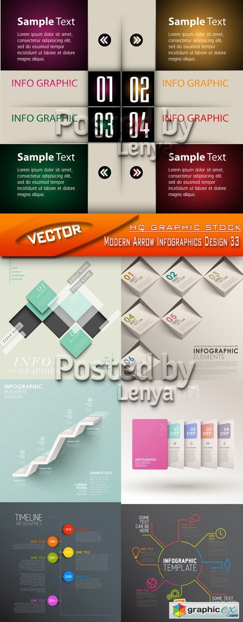 Stock Vector - Modern Arrow Infographics Design 33
