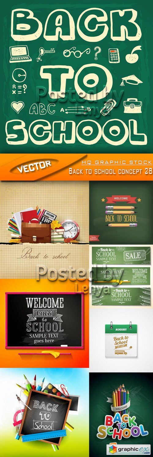 Stock Vector - Back to school concept 28