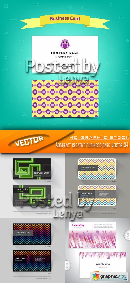 Stock Vector - Abstract creative business card vector 34
