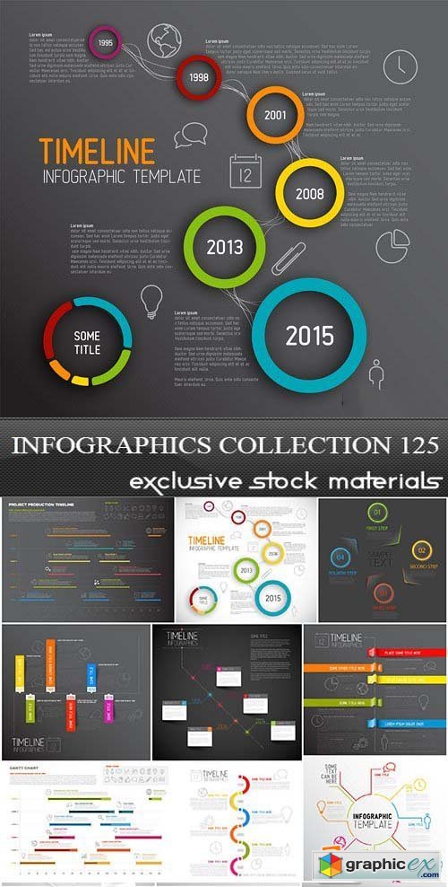 Collection of infographics vol.125, 25xEPS