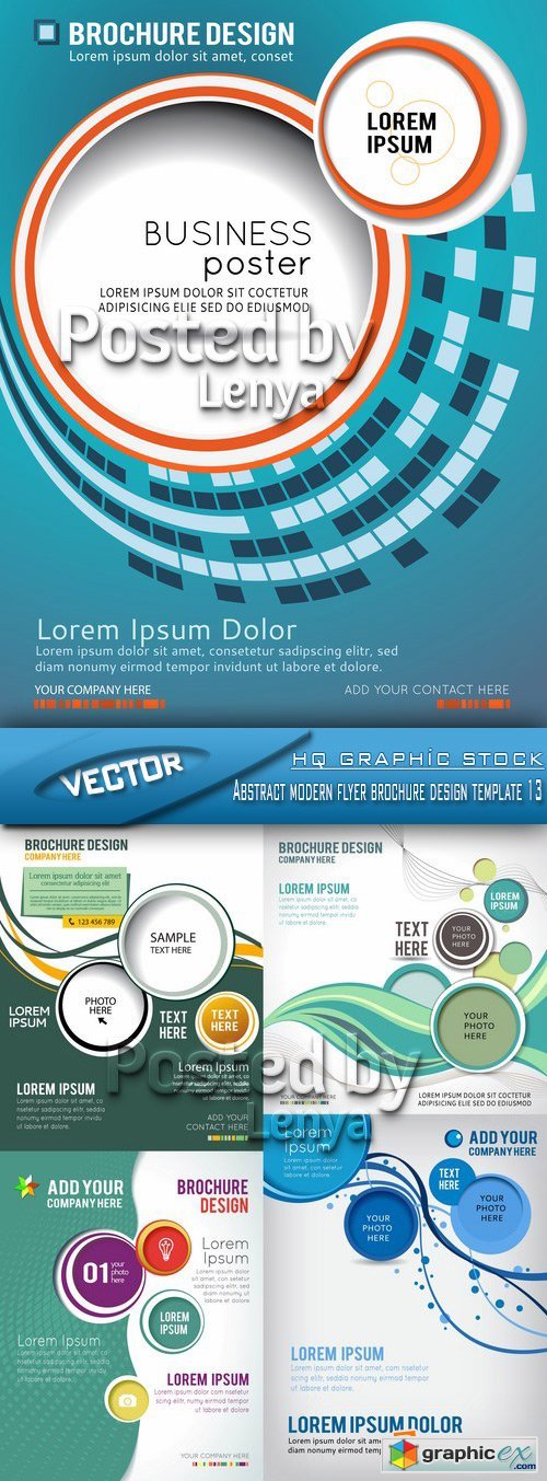 Stock Vector - Abstract modern flyer brochure design template 13