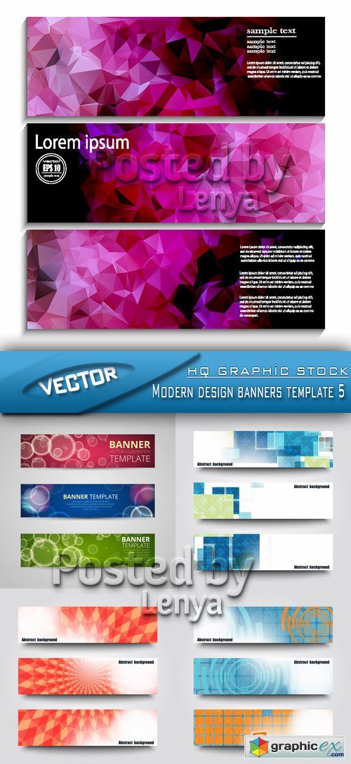 Stock Vector - Modern design banners template 5