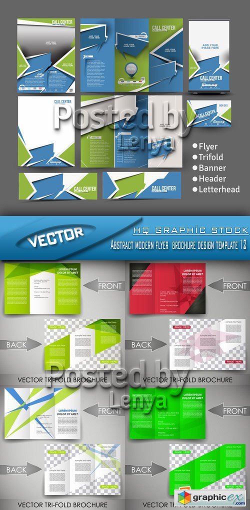 Stock Vector - Abstract modern flyer brochure design template 12