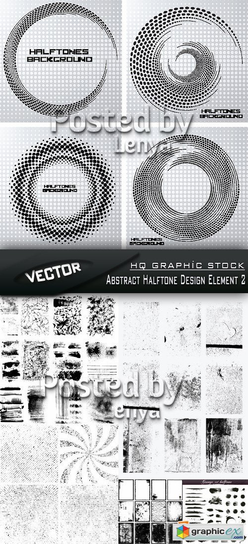 Stock Vector - Abstract Halftone Design Element 2