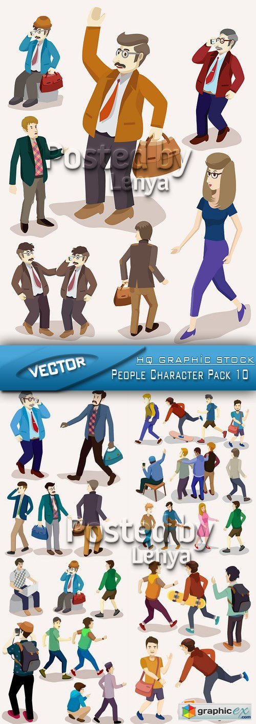 Stock Vector - People Character Pack 10