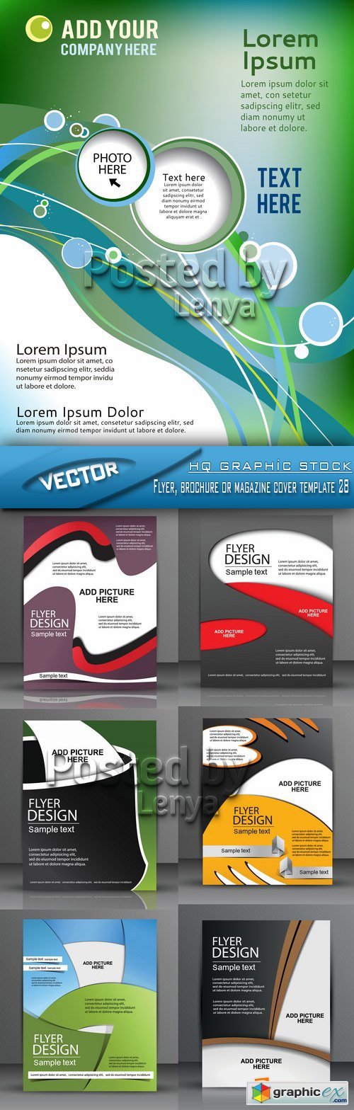 Stock Vector - Flyer, brochure or magazine cover template 28
