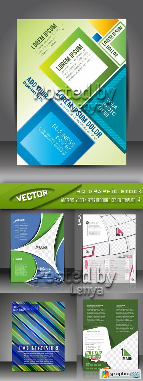 Stock Vector - Abstract modern flyer brochure design template 14