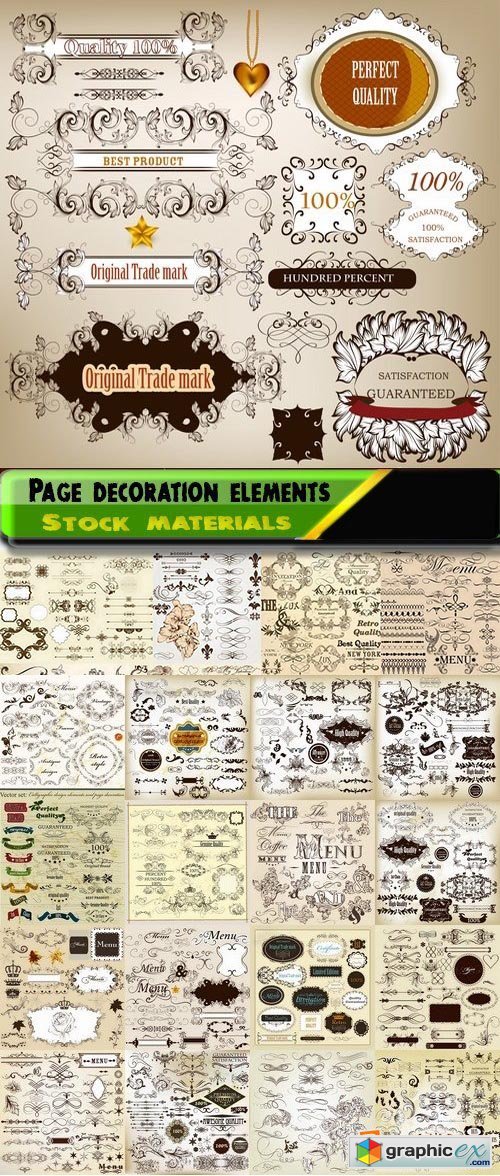 Page decoration elements and labels design 2 25xAI