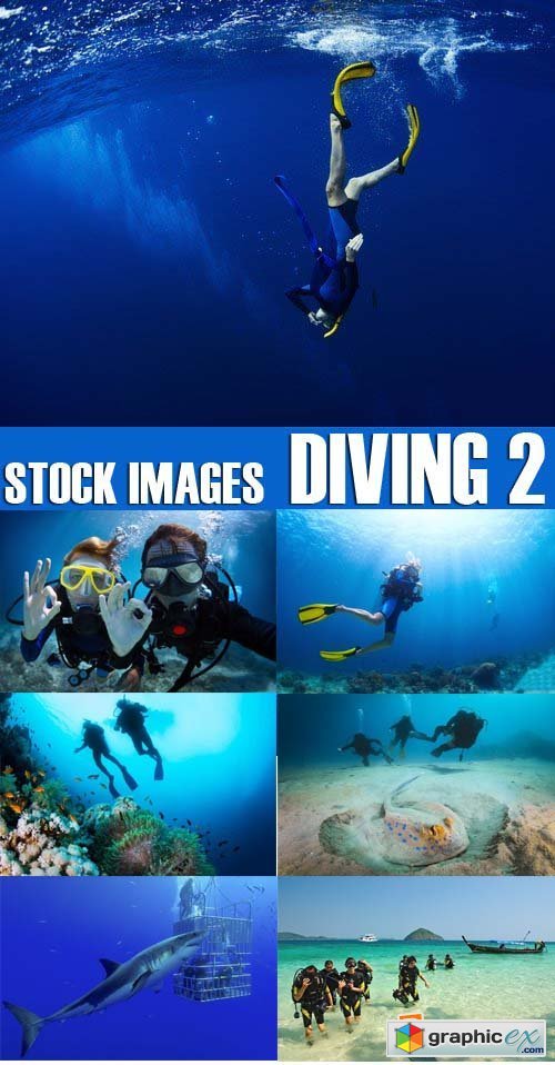 Stock Photos - Diving 2, 25xJPG