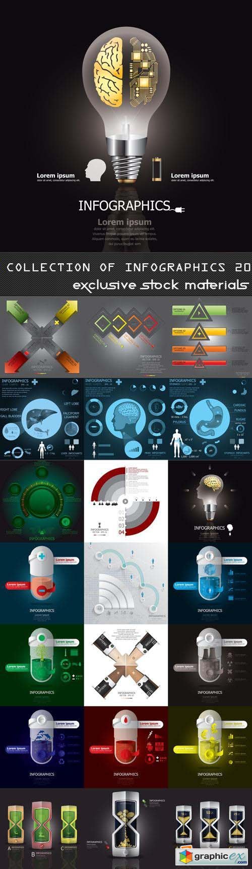 Collection of Infographics Vol.20, 25xEPS