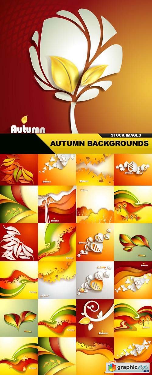 Autumn Backgrounds 25xEPS