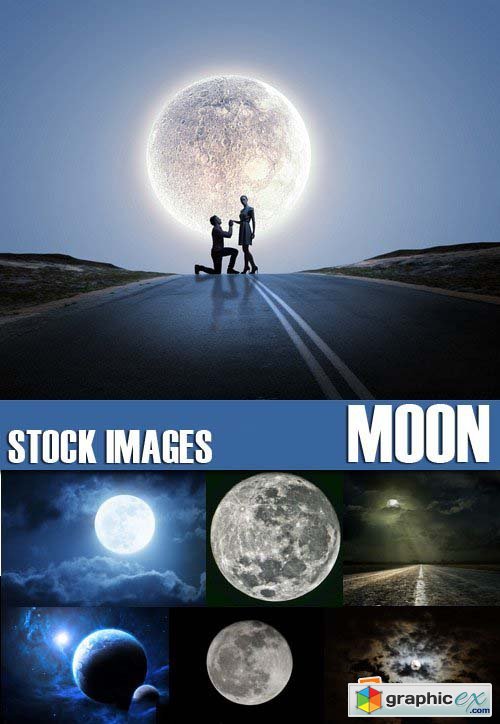 Stock Photos - Moon, 25xJPG