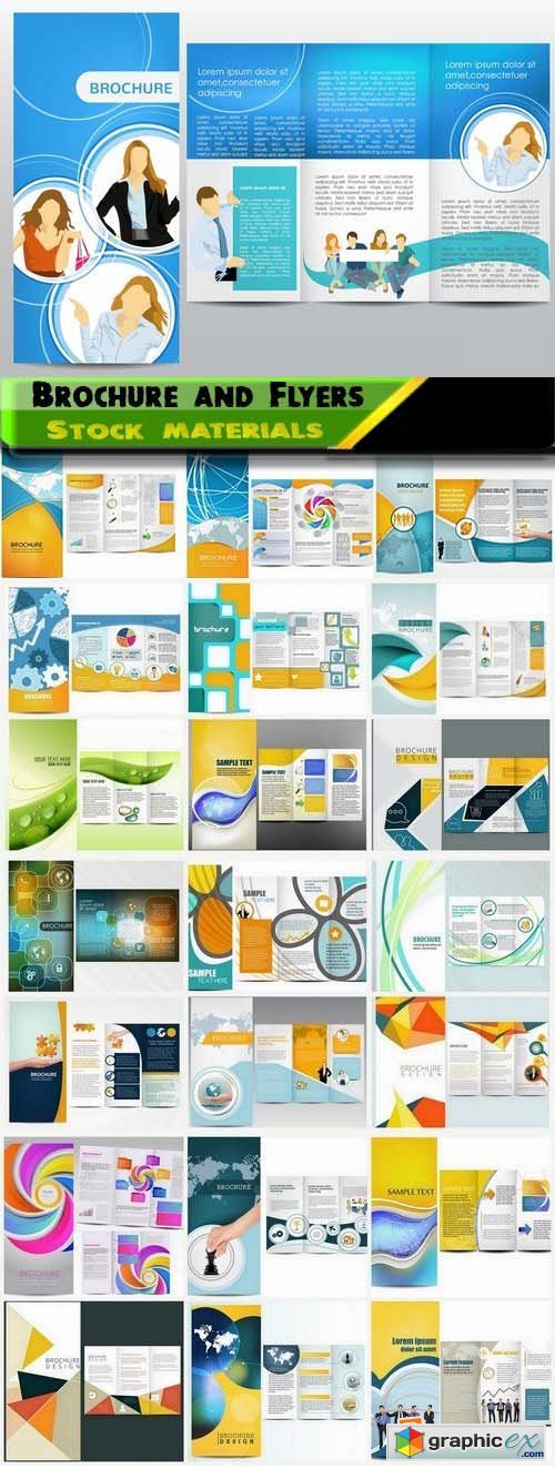 Brochure and Flyers Template Design in vector from stock 14 25xEPS