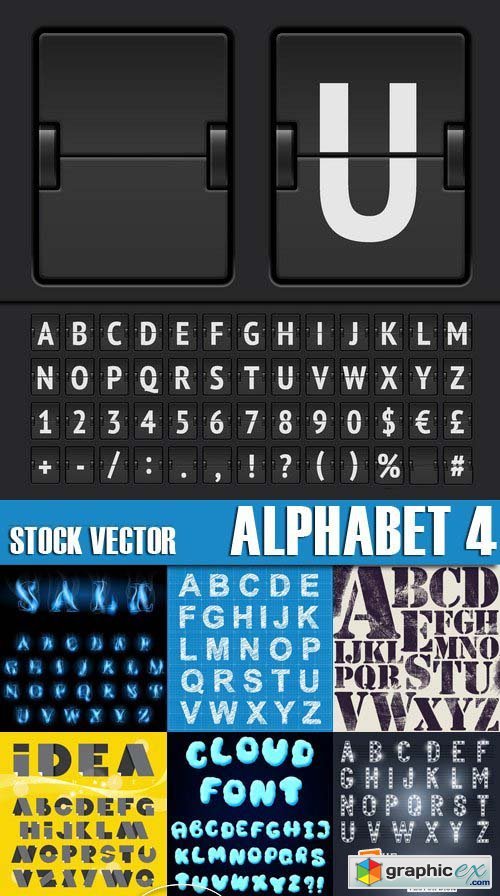 Stock Vectors - Alphabet 4, 25xEPS