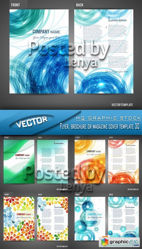 Stock Vector - Flyer, brochure or magazine cover template 30