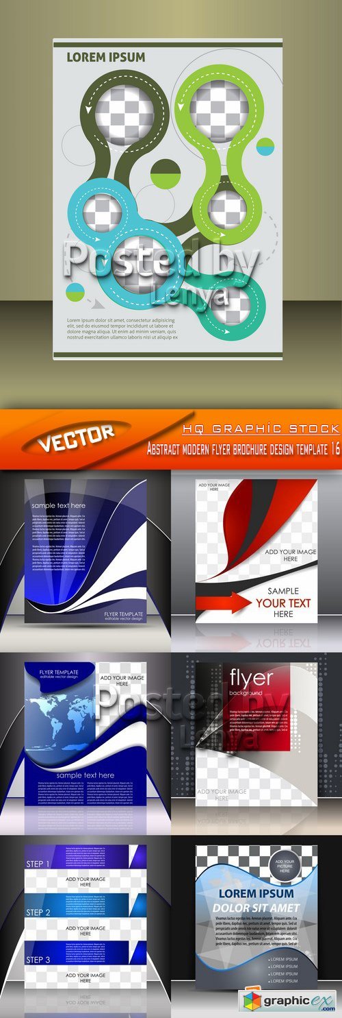 Stock Vector - Abstract modern flyer brochure design template 16