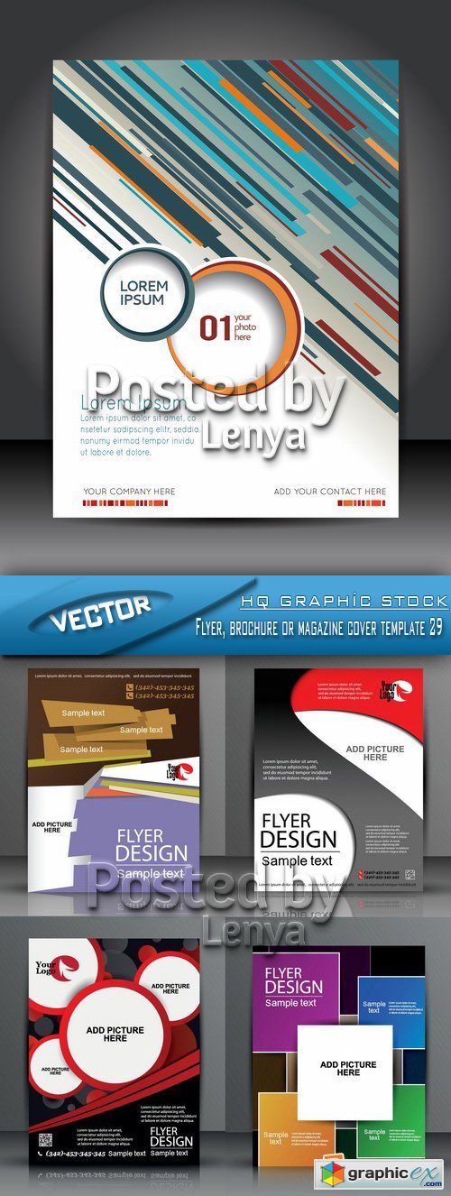 Stock Vector - Flyer, brochure or magazine cover template 29