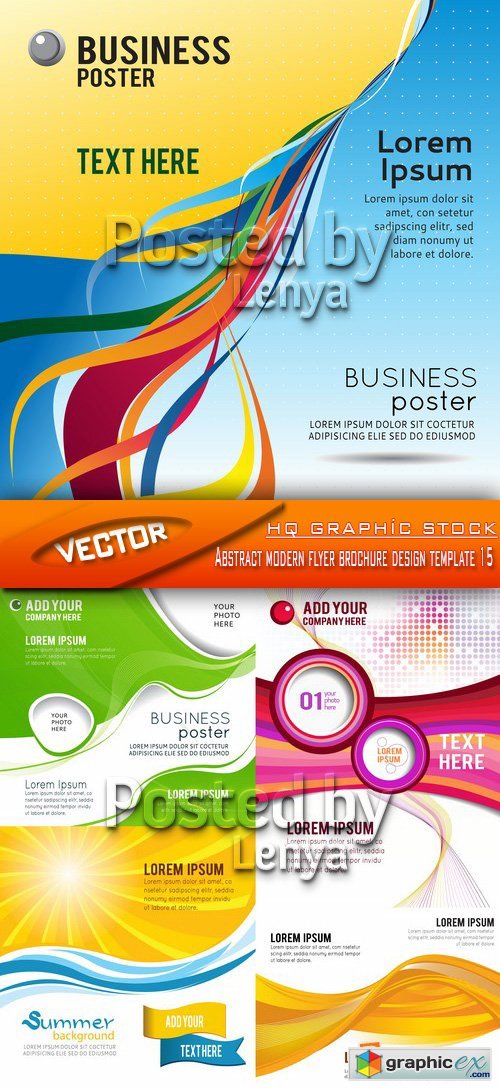 Stock Vector - Abstract modern flyer brochure design template 15