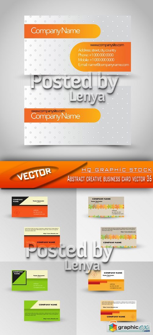 Stock Vector - Abstract creative business card vector 36