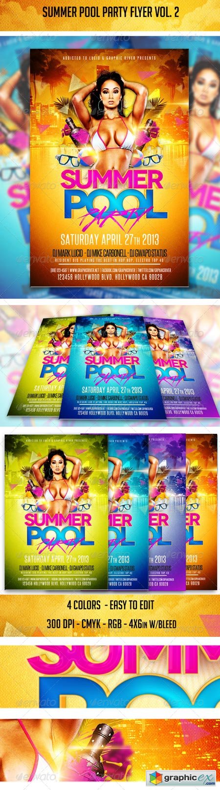 Summer Pool Party Flyer Vol. 2 4166537