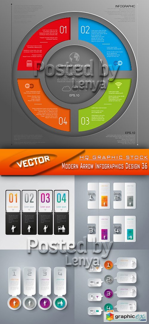 Stock Vector - Modern Arrow Infographics Design 36