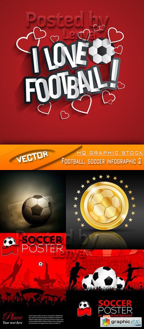 Stock Vector - Football, soccer infographic 2Stock Vector - Football, soccer infographic 2
