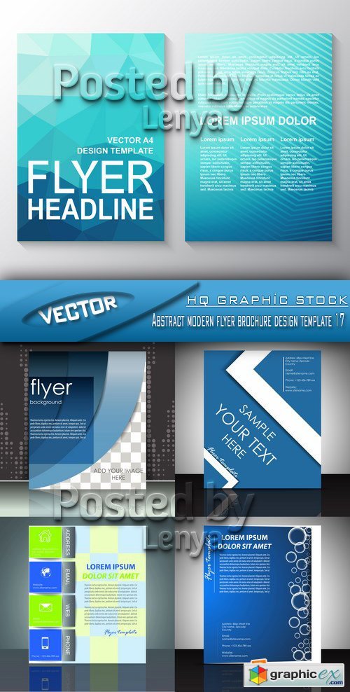 Stock Vector - Abstract modern flyer brochure design template 17