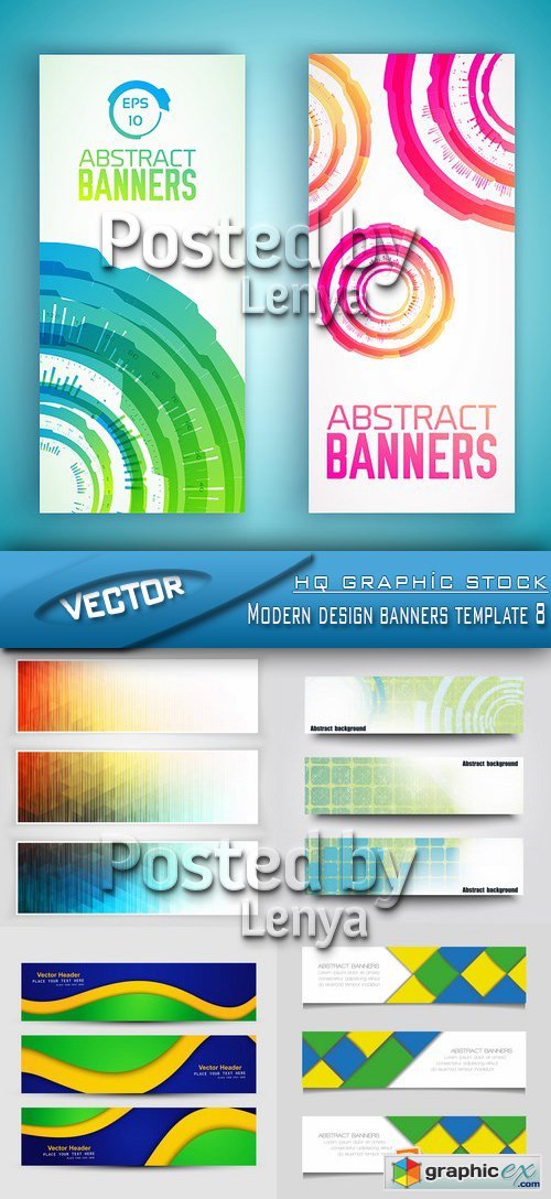 Stock Vector - Modern design banners template 8