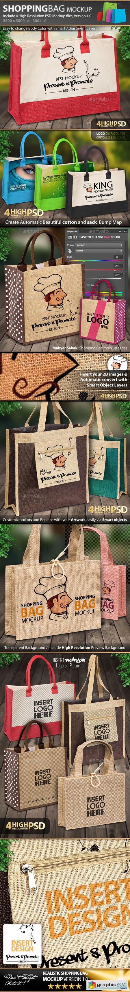 Photorealistic Shopping Bag Mockup V1.0 8929092