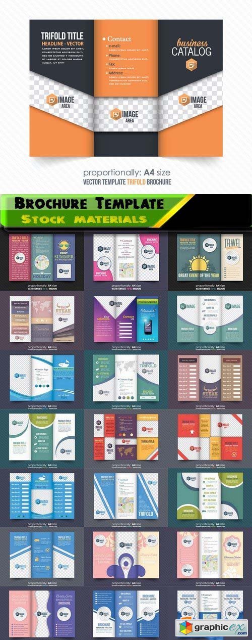 Brochure Template Design in vector 4 25xEPS