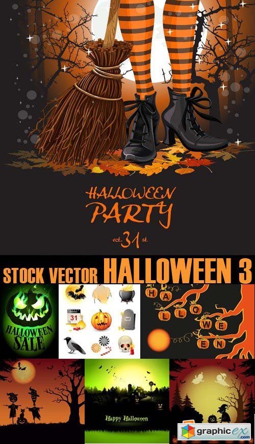 Stock Vectors - Halloween 3, 25xEPS
