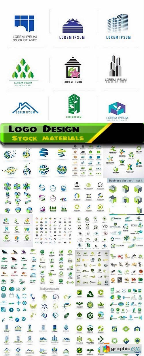 Logo Design in vector Set from stock 29 25xEPS