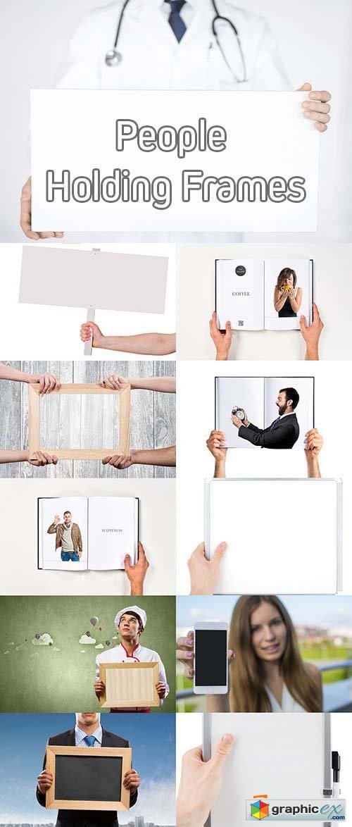 Stock Photos - People Holding Frame