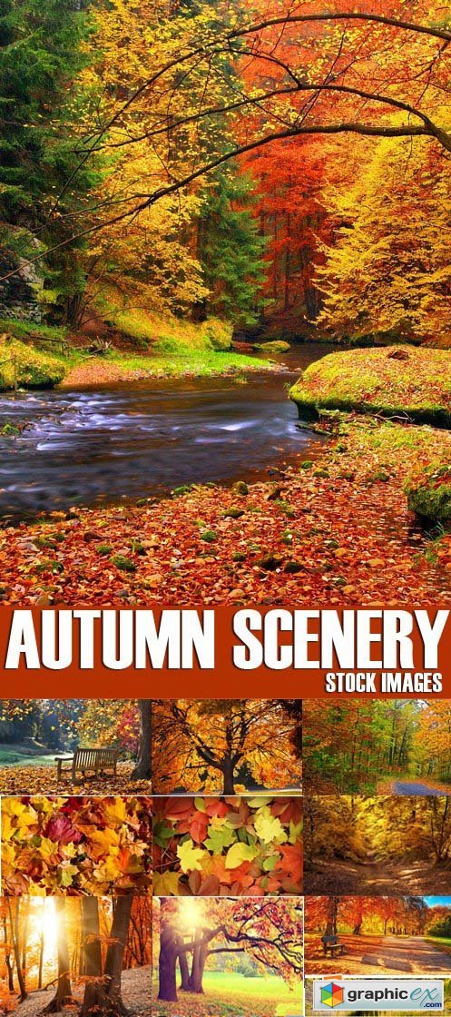 Stock Photos - Autumn scenery, 25xJPG