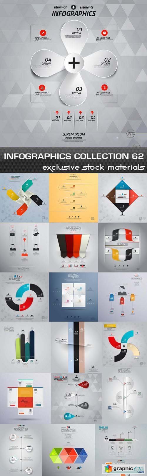 Collection of infographics vol.62, 25xEPS