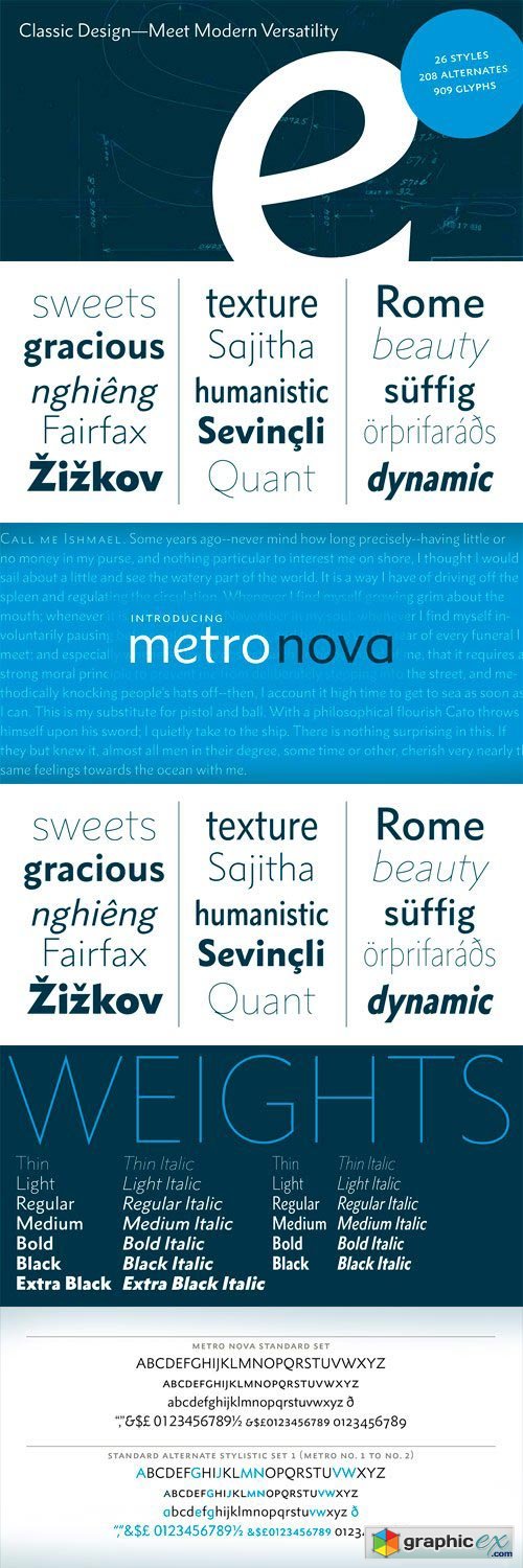 Metro Nova Font Family - 26 Fonts